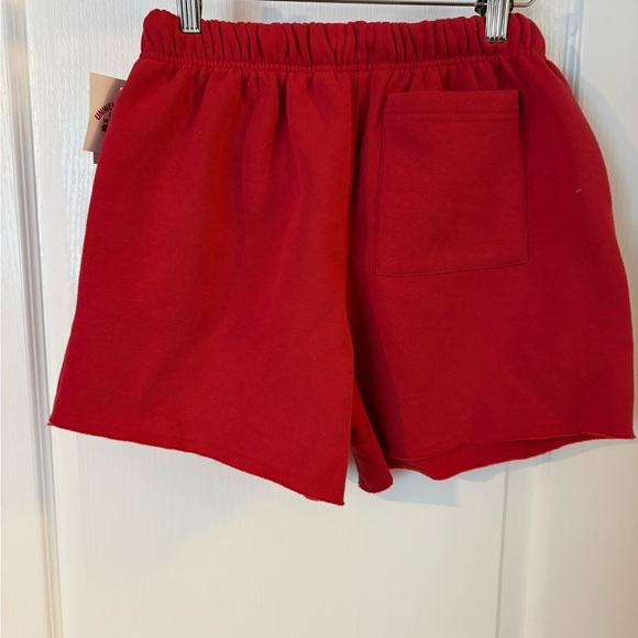 Unwell Women's Red Athletic Drawstring Shorts - Picture 3 of 3